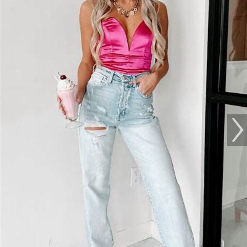 Cello Blue Straight Leg Jeans Timeless Style